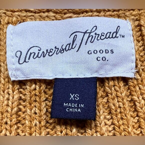 Universal Thread Long Sleeve Mustard Yellow V-Neck Knit Pullover Sweater. XS. - Picture 5 of 6